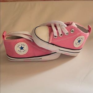 Pink baby shoes